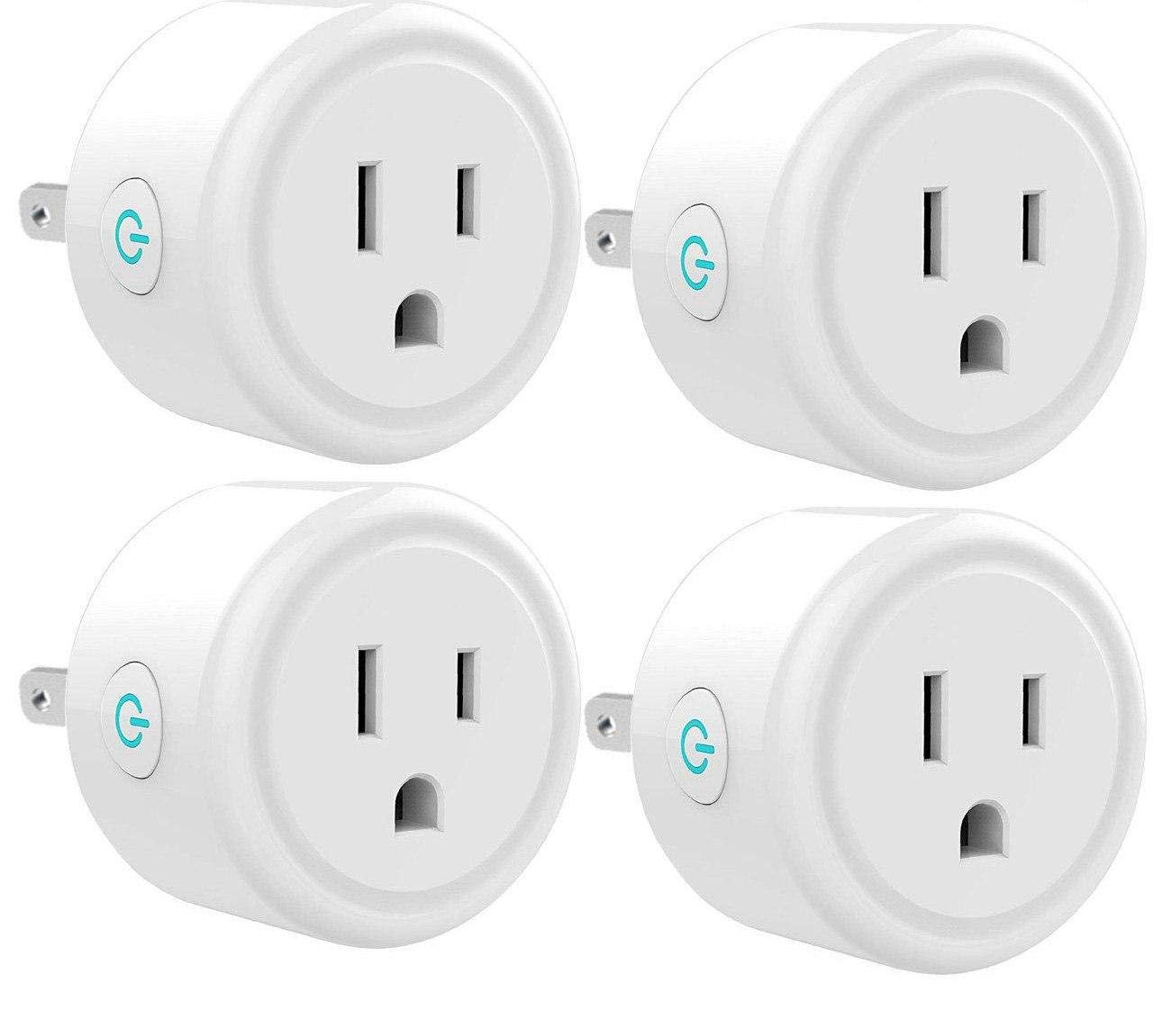 Smarthome Wireless Outlet Plugs Alexa Google Home Certified Compatible, Smartphone App Enabled - WiFi Convenience, 3 Prong, 3 Pack, White