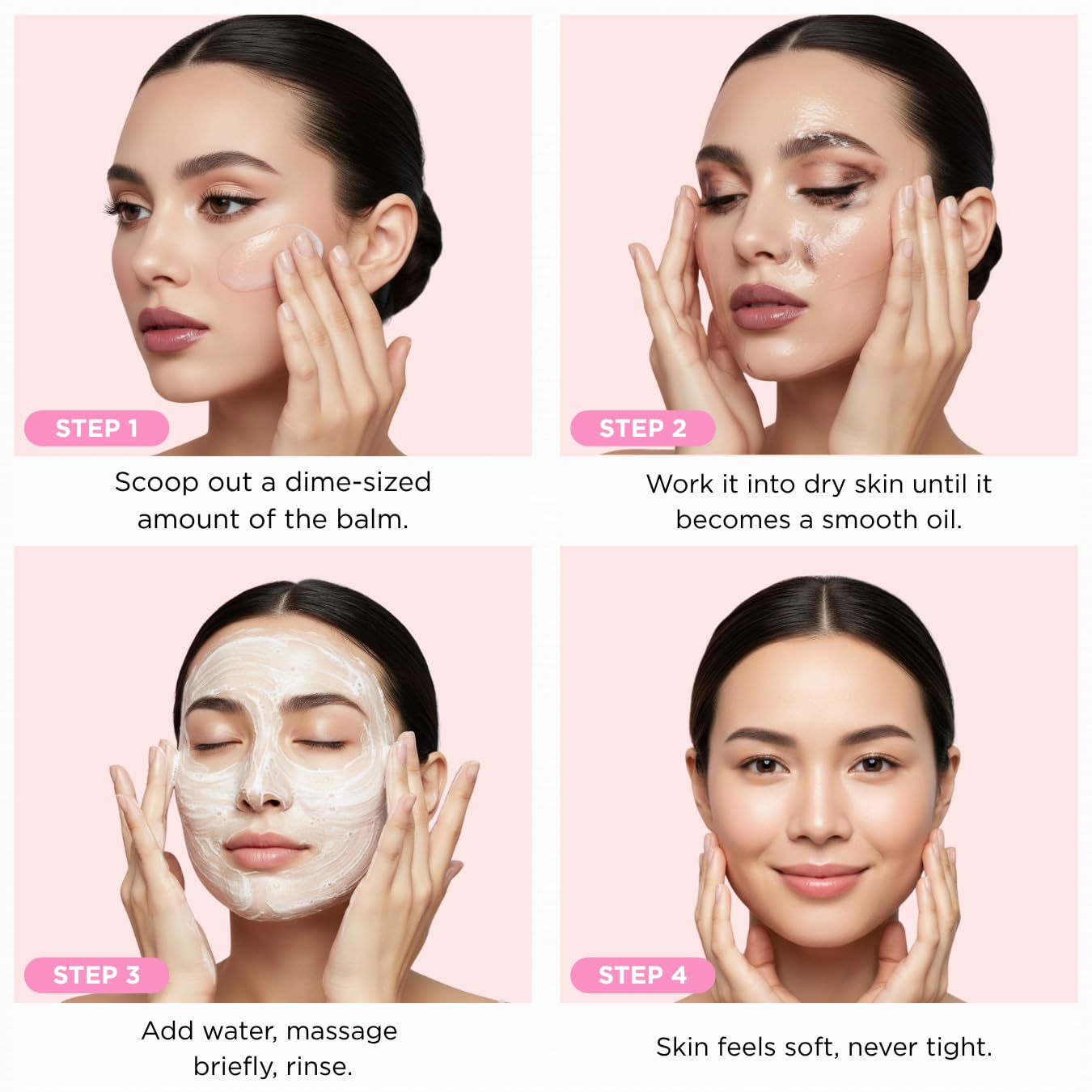 Epielle Melting Cleansing Balm Oil Cleanser - Tea Tree Oil Makeup Remover for Face, Gentle Deep Pore Cleanser, Waterproof Mascara Remover, Sensitive Skin Safe, 1.05oz - Image 5