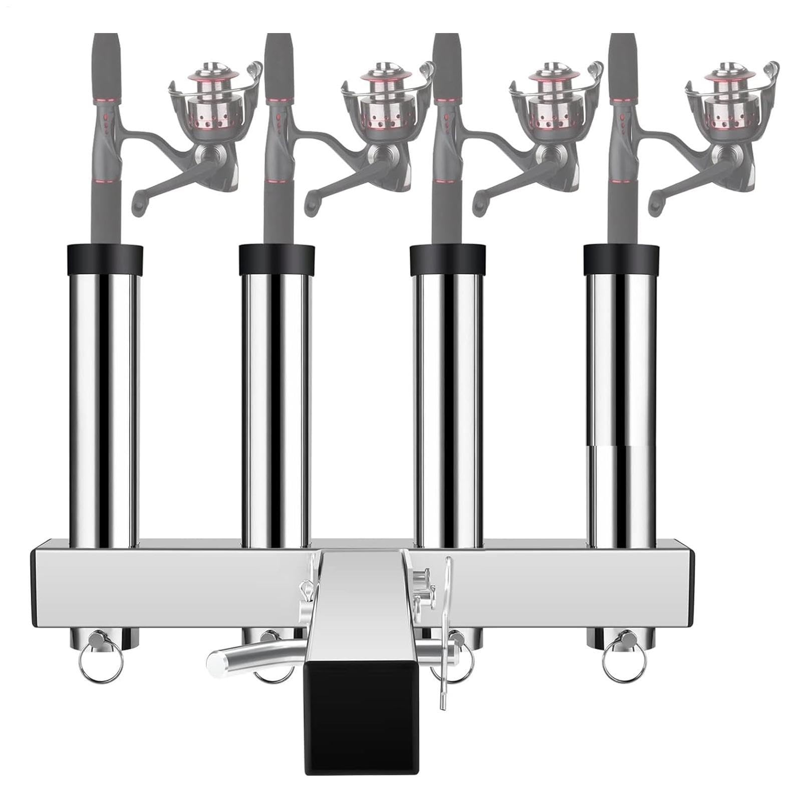 Soporte para caña de pescar para vehículos - Acero inoxidable, soporte para caña de pescar con conexión Almacenamiento vertical antideslizante | Organizador para barras de tránsito, colgador de