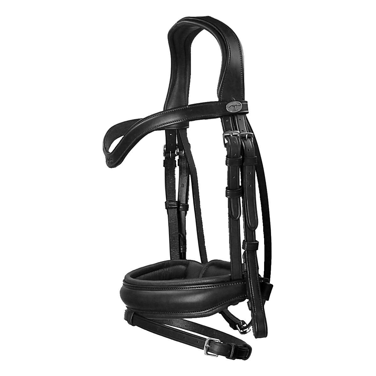 Dy'on Bridon Dressage Crank Flash Medium - Black - COB