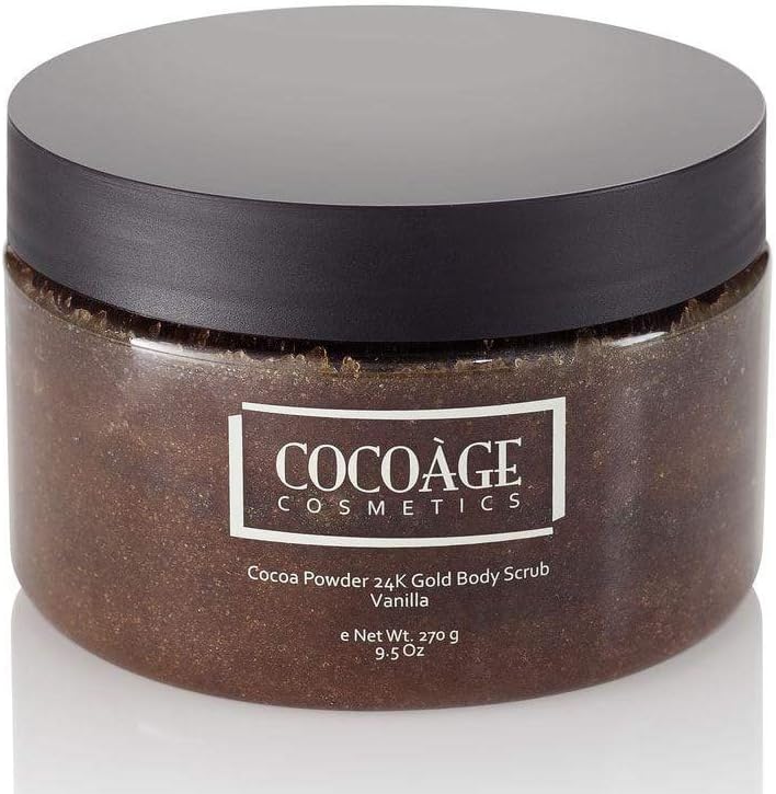 CocoĆ ge Cosmetics | Cocoa Powder 24K Gold Body Scrub - Vanilla