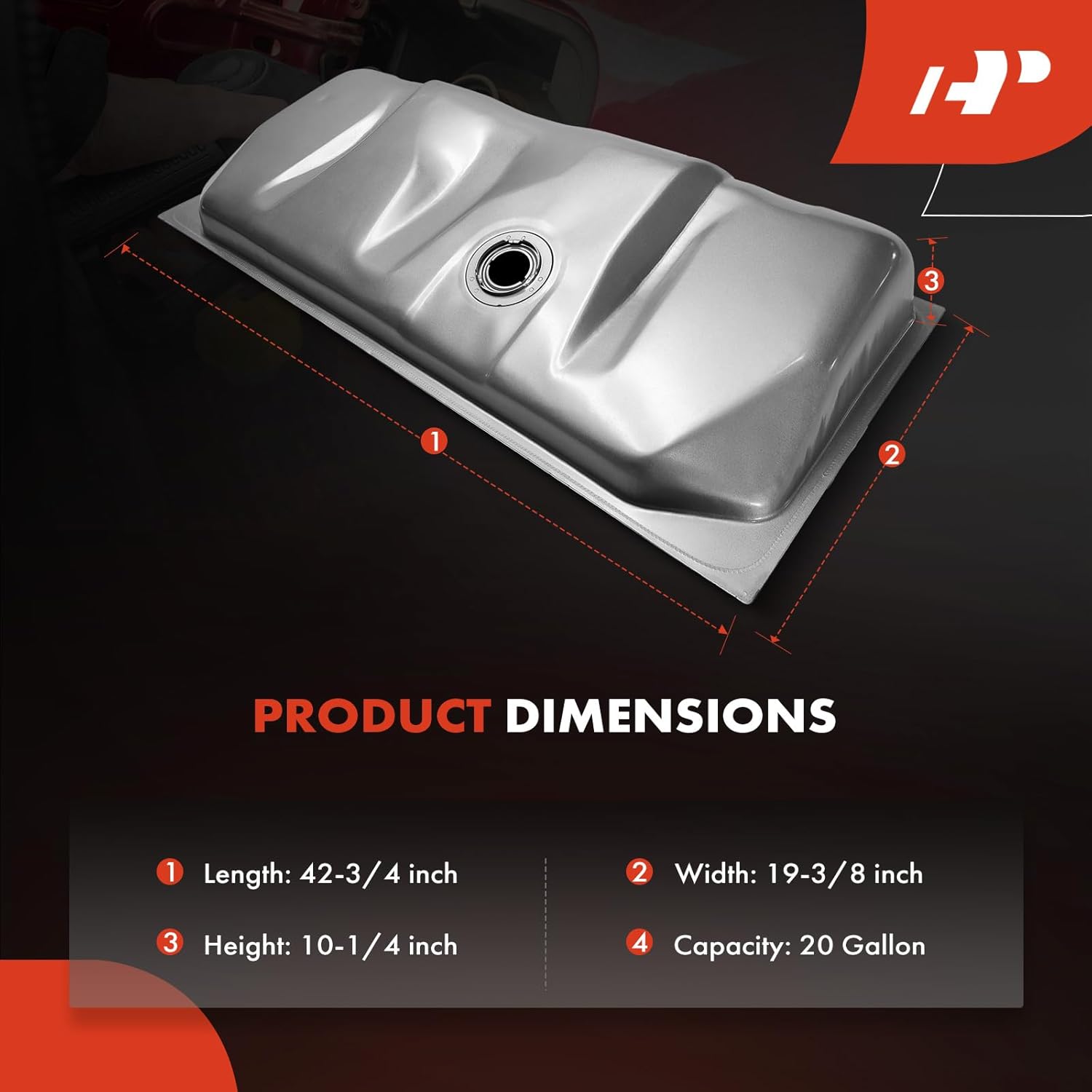 A-Premium Fuel Tank with Lock Ring & O-Ring Compatible with Ford LTD 1979-1984, LTD Crown Victoria 1987-1991 & Mercury Grand Marquis 1979-1982/1986, Marquis 1979-1982, 4.2L 5.0L 5.8L