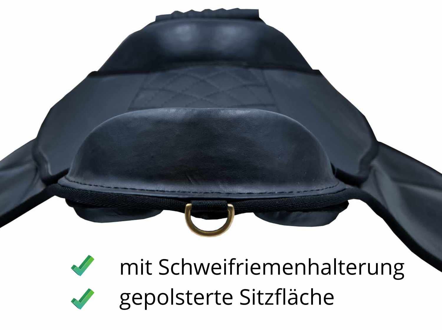 AMKA Reitkissen Pony Sattel Gr. Pony 4teilig anpassbar Sattel für Kinder komplett mit Riemen, Steigbügel und Sattelgurt auch für Holzpferde geeignetes Sattelset