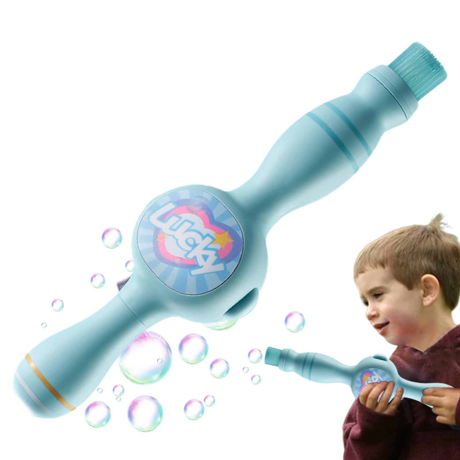 Máquina de Burbujas de Humo Colorida, mágica de Burbujas de Humo Infinito, Regalo de de Fiesta de Verano para 3+