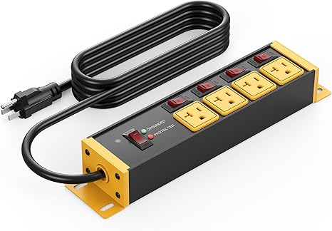 CCCEI Heavy Duty Surge Protector Power Strip 20 Amp Individual