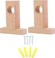 Vista 1 de Cabilock Soporte de poste romano Armario de madera, estantes de madera, base de madera, soporte de extremo de madera, soportes de varillas