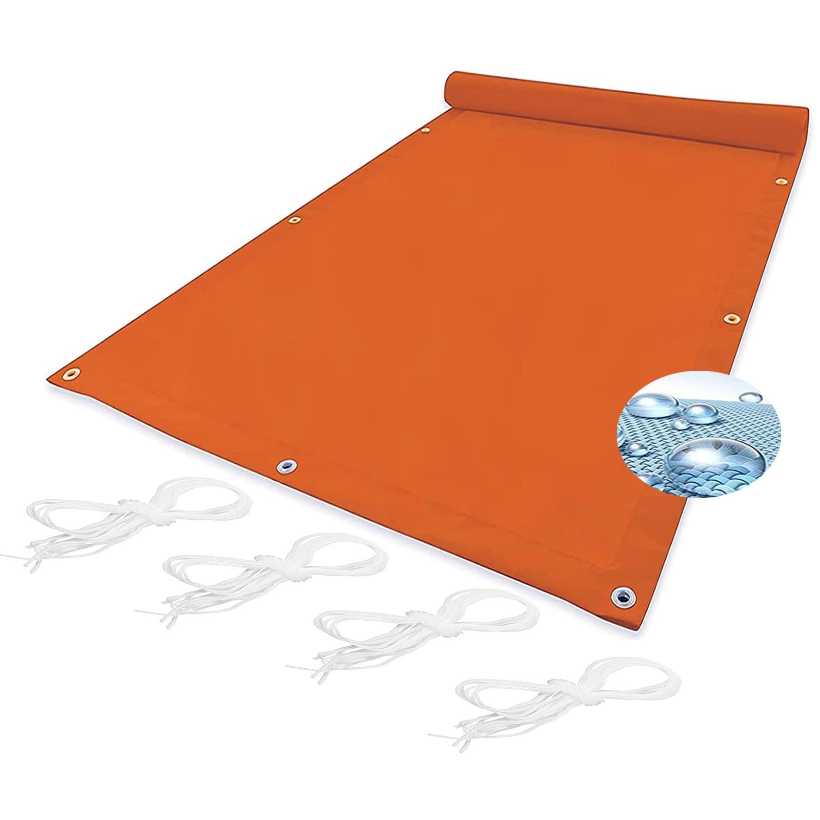 Voile d'ombrage pour terrasse extérieure orange aménagement petit jardin