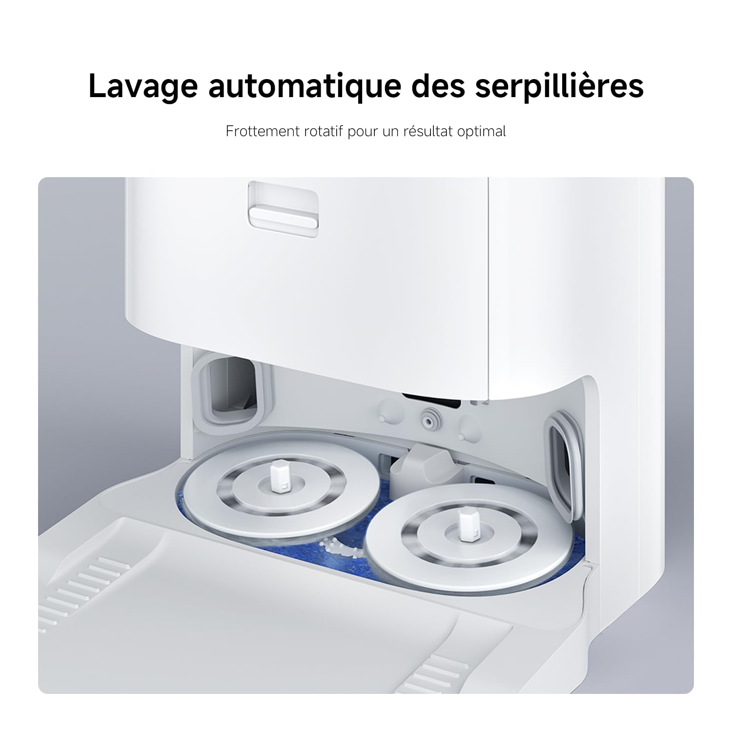 XIAOMI Robot Vacuum X10+ Blanc, Collecte Automatique de la poussière, Aspiration jusqu'à 4000Pa, Nettoyage des serpillères Automatique, 2 Heures d'autonomie, Brosse Inclus