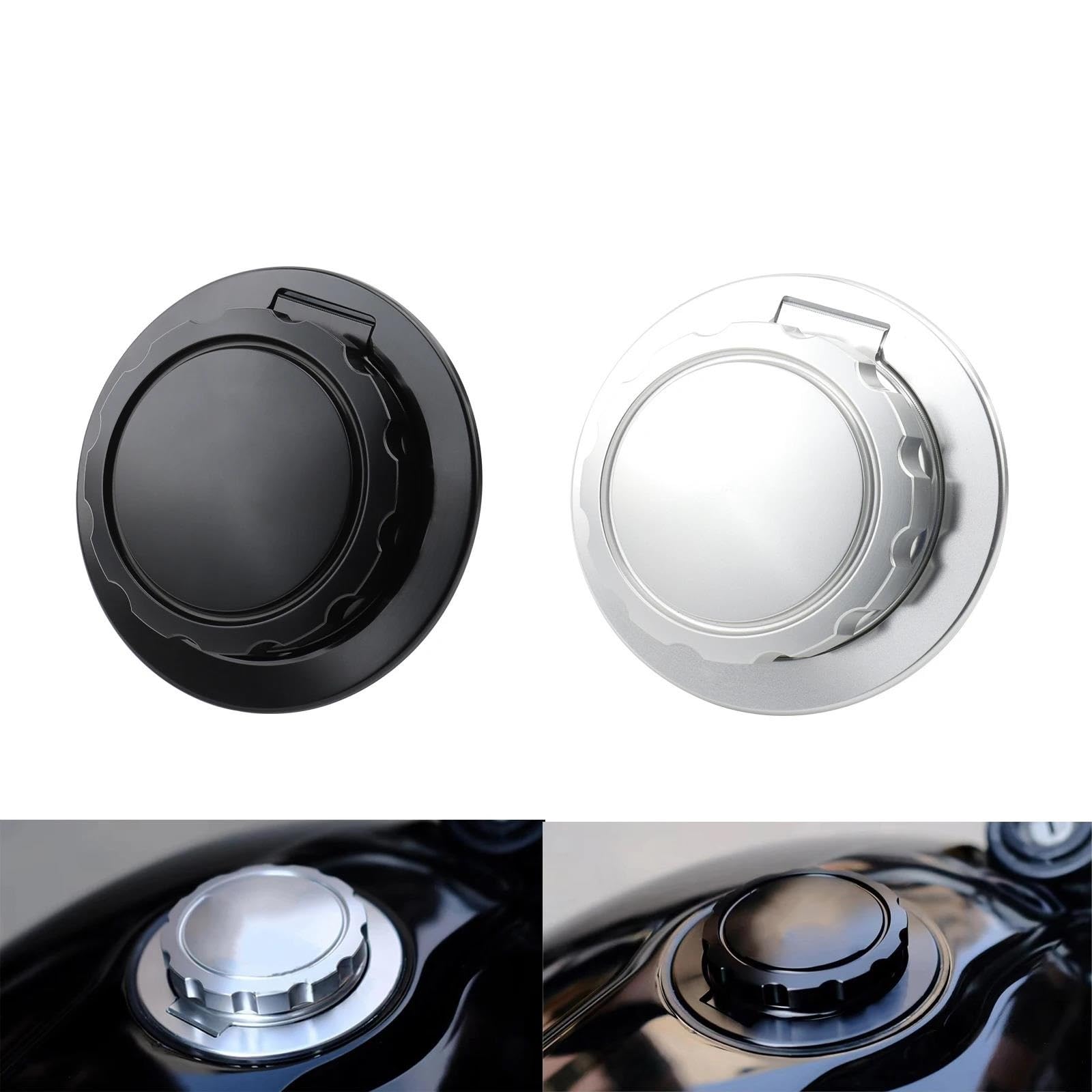 Tapón Aceite Para BMW R NINE T SCRAMBLER PURE URBAN G/S 2014-2022 Cubierta Caja Combustible Motocicleta Tapa Tanque Accesorios Motocicleta CNC Aluminio Tapones Aceite Para Motos (Color : Black)