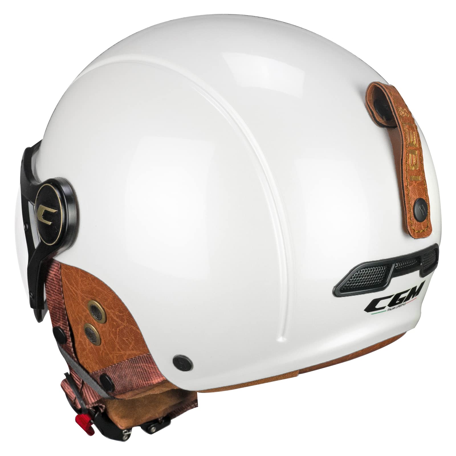CGM EBI Casque de Ski Unisexe Adulte, Blanc nacré, S (55-56cm)