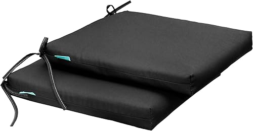 QILLOWAY Cojines de asiento para interiores y exteriores, almohadillas cuadradas de espuma para sillas de comedor, para todo tipo de clima, 17 x 17