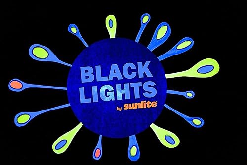 Miniatura 8 de Sunlite 05645-SU CFL - Bombilla negra (BLB), perfecta para Halloween, luz negra en espiral, 20 vatios, 120 voltios, base media (E26), 463 nm,