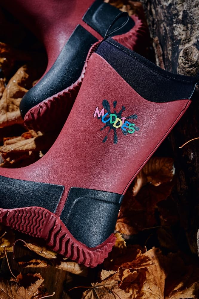 Grubs Muddies Icicle - Botas de agua de neopreno unisex para niños, Red, 25 EU