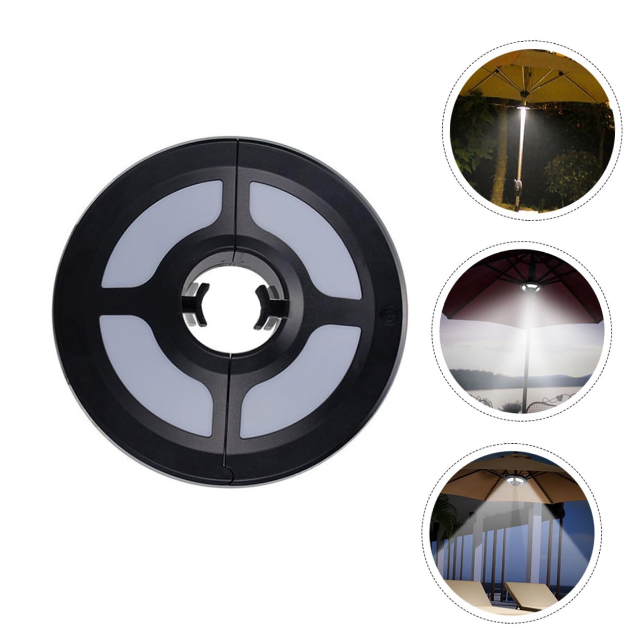 WOONEKY Lampada LED Multifunzionale per Ombrellone da Campeggio Luce Portatile Resistente e Facile da Installare Illuminazione di Emergenza Senza Fili per Esterni e Giardino