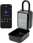 Smart Key Lock Box, Bluetooth Key Lock Box, Wall Mounted Smart with TTLock App, App Controlled Lock Box for Keys, IP65 Waterproof Key Box WiFi for Home, Office