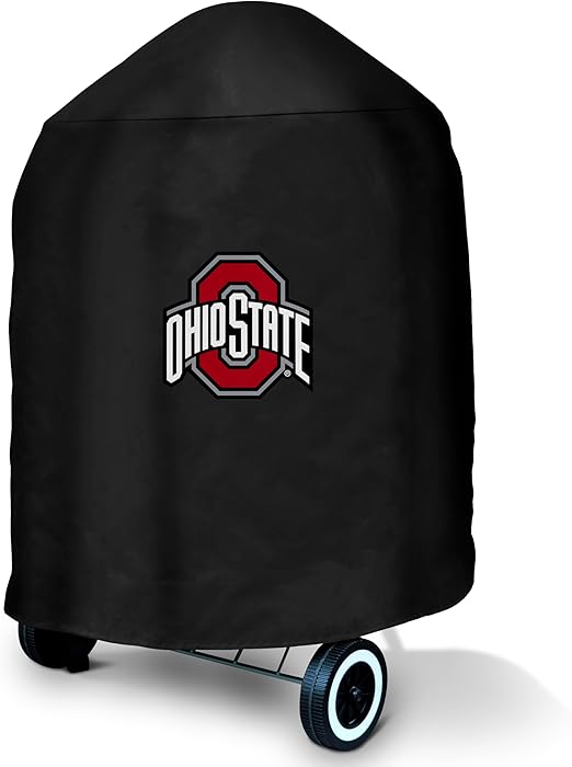 FANMATS 42852 Ohio State University Kettle Style Grill Cover with Primary Team Logo - 25in x 25in x 35in