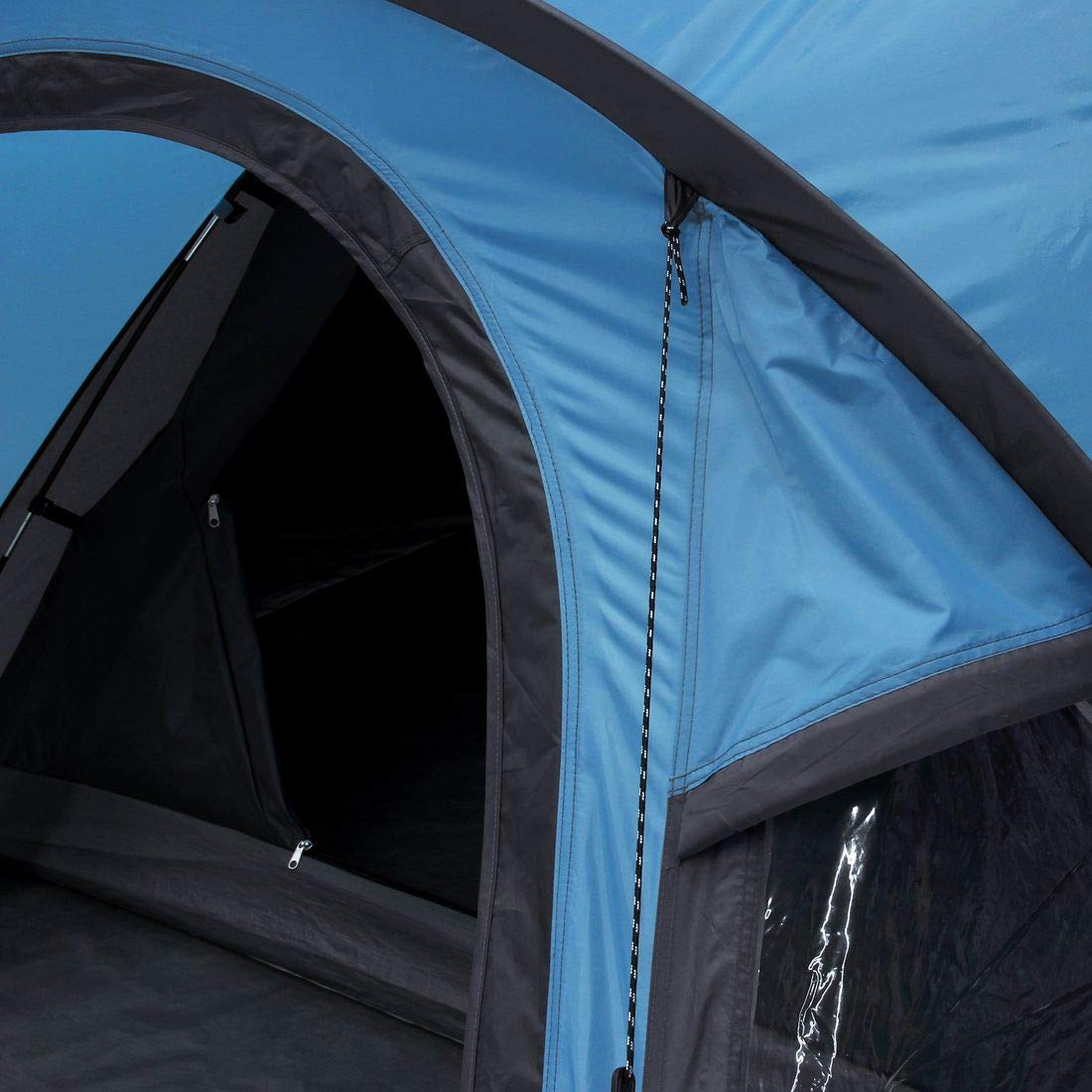 your GEAR Tivano – Tienda de campaña para 3 o 5 personas, tienda de campaña con salón y ventanas, protección solar UV 50+, cabina oscura, color azul y gris, versión de 5 personas con altura de pie y
