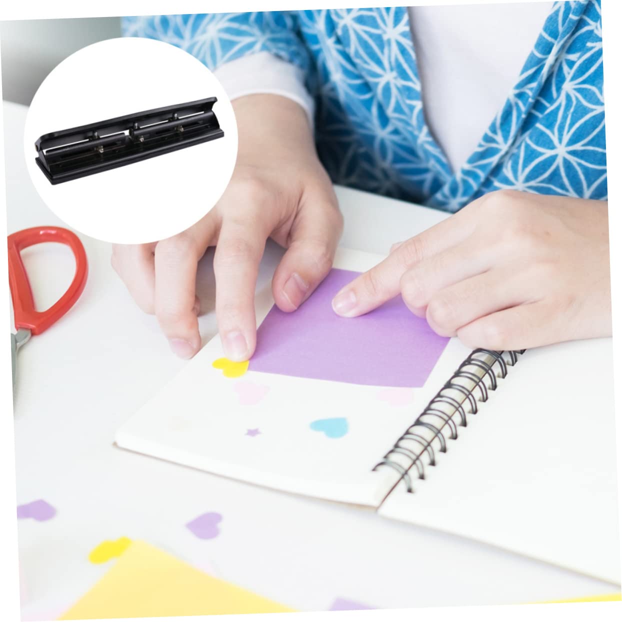 Tofficu Perforateur Manuel 4 Trous Pour Papier De Bureau Design Ergonomique Idéal Pour Lartisanat Et Les Projets