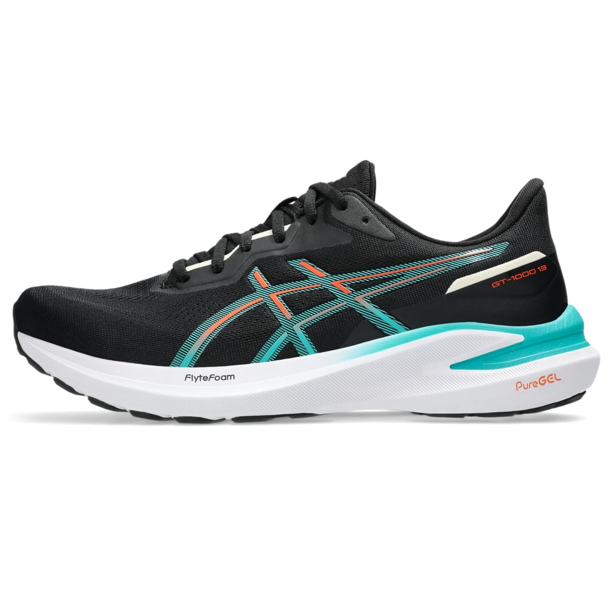 ASICS 1011B858-005 GT-1000 13 Men Black/Wave Teal UK 9