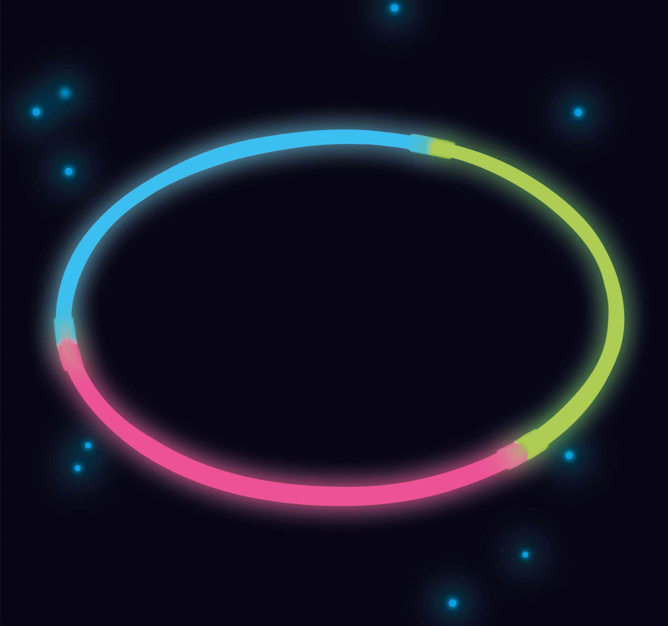 Amscan 9902331 - Tri-Colour Neon Glow Stick Necklace Trick or Treat and Party Favours - 10 Pack