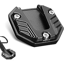 Motorcycle Kickstand Pad, Enlarged Non-slip Anti-sink Side Stand Foot Plate, Alloy Anti-rust Kickstand Extension, Parking Support Accessory for Motorcycles E-bikes (Black)