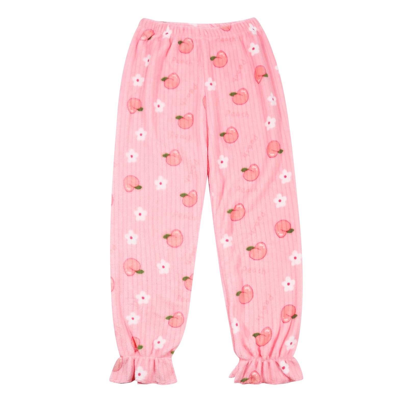 Pigiama da donna in peluche, 2 pezzi, svasato, soffice, flanella, carino pigiama per coppie, caldo, pesante, girocollo, personalizzato, comodo, pigiama comodo, set morbido pigiama per notte