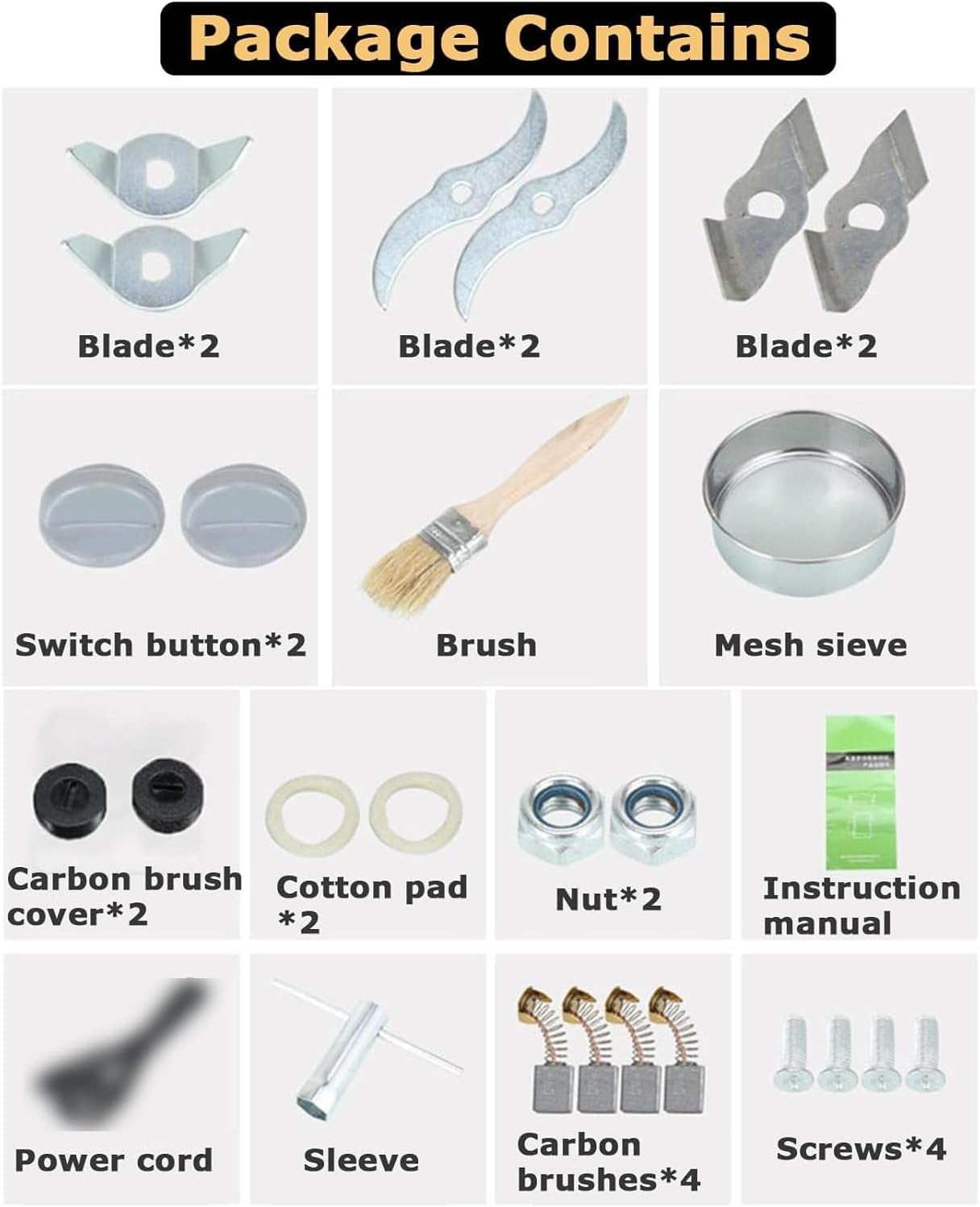 Commercial Machine,Electric Grain Grinder 2500g, High Speed Spice Herb Grinder Mill Pulverizer with 6 Blades, Stainless Steel Powder Machine for Dry Spices Grains Coffee S(