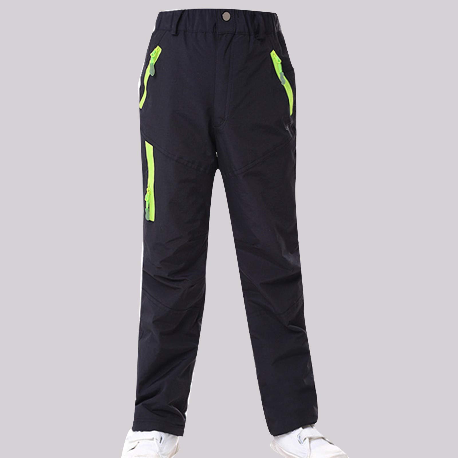 Pantaloni da sci termici da donna pantaloni da sci da uomo impermeabili invernali pantaloni da neve leggeri pantaloni da trekking con tasche con cerniera alla moda tinta unita gamba dritta pantaloni