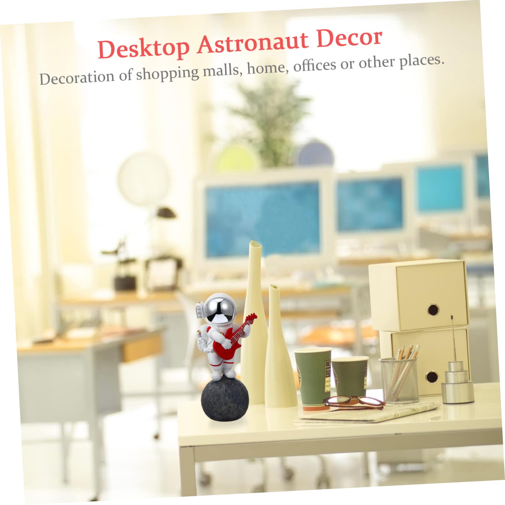 Zerodeko Figura de Astronauta de Resina, Adorno Creativo para Escritorio