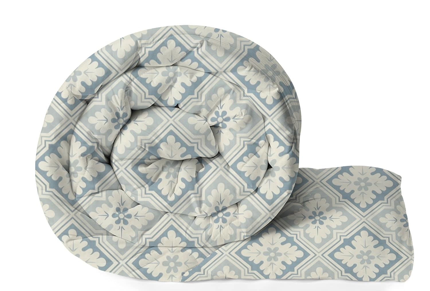 VAS COLLECTIONS 220 GSM Reversible Microfiber AC Comforter/Duvets for Mild Winter | All Season Single Size 3 Layered Quilted Blanket for Single Bed (230 cm x 150 cm, Floral, Lt Grey) (B0D6K2CLCJ) Amazon Price History, Amazon Price Tracker
