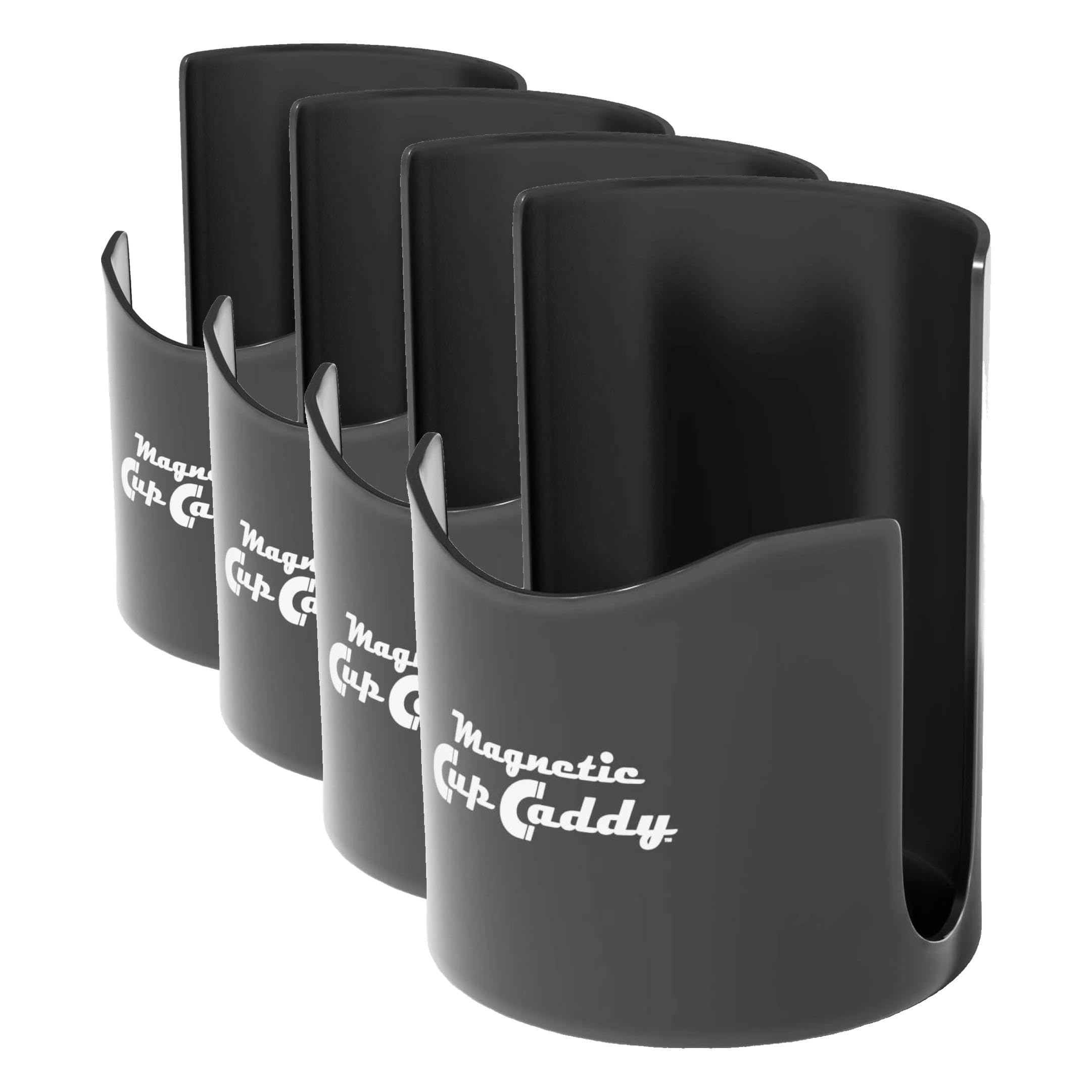 Master Magnetics 7583 Magnetischer Getränkehalter – Schwarz – Halten Sie Ihr Lieblingsgetränk griffbereit (Packung mit 4)