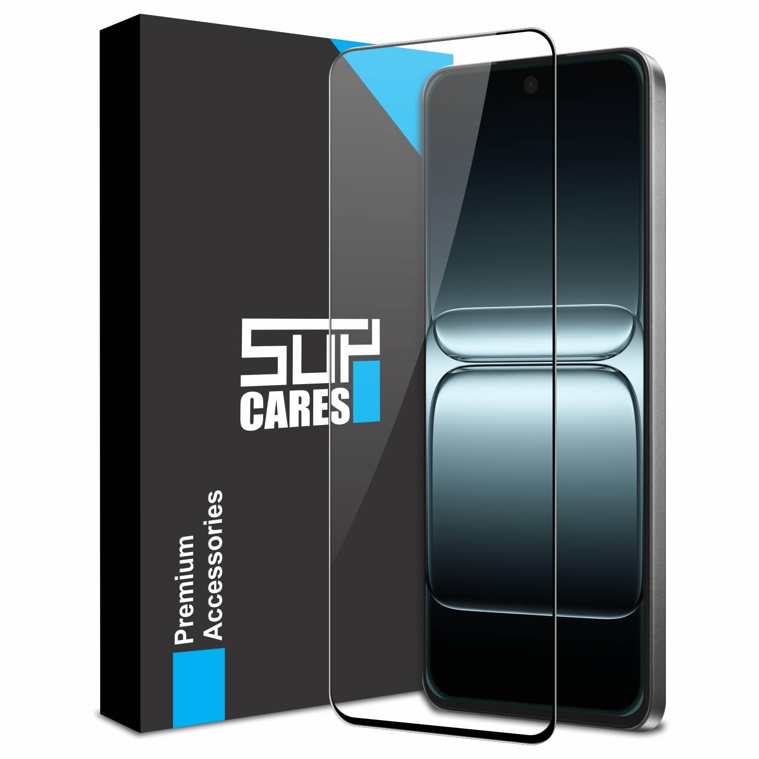 SupCares Military-Grade Gorilla Tempered Glass Screen Protector for OnePlus Nord 5 and OnePlus Ace 5 Ultra (6.83 Inch) With Installation Kit | Edge to Edge Coverage | Black