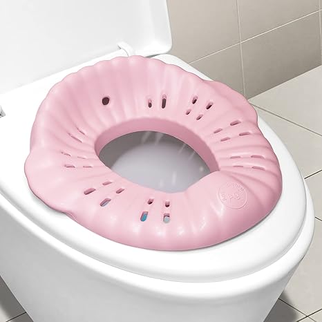 TYRY.HU Potty Training & Step Stools,Seats TYRY.HU Potty Training Toilet Seat for Toddler with Handles Kids Toilet Trainer Ring for Boys or Girls Secure Non-Slip Surface Hook Backrest and Anti-Splash Design(Pink)