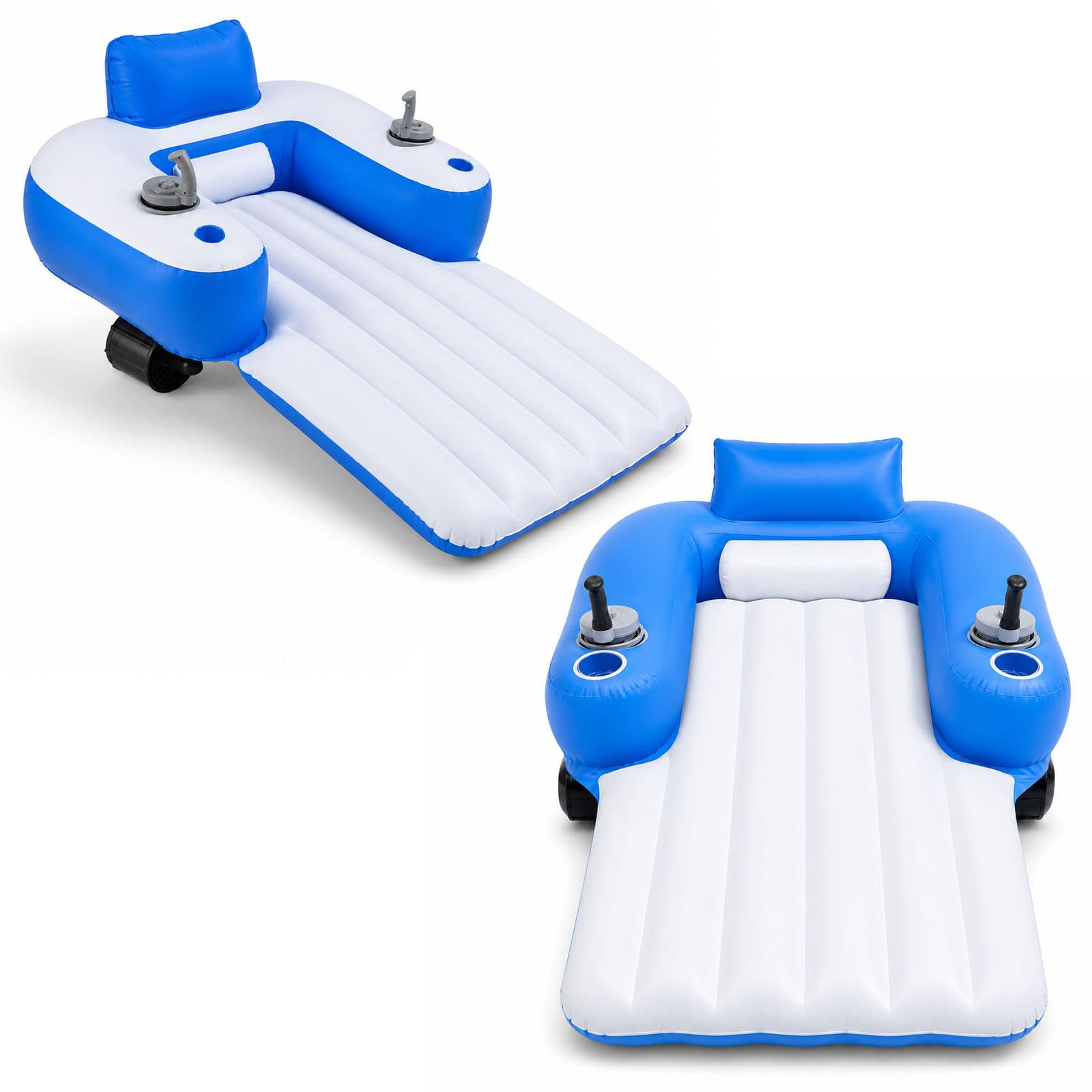 liuyunfeiGL Electric Motorized Pool Float Inflatable Lounge Chair Rechargeable Battery Rectangle