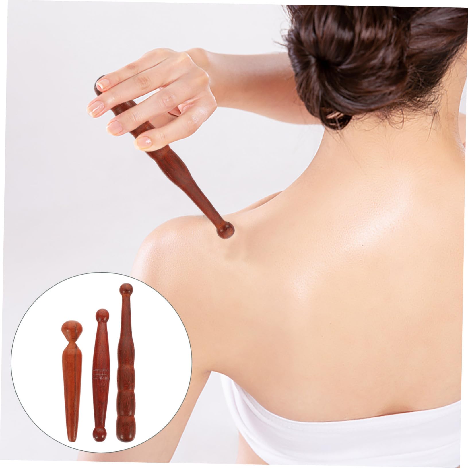 12 Stk Fußmassagegerät Fuß Massagestab aus Holz Akupressur-Massage werkzeug Massagestäbchen aus Holz stäbchen für die Fußmassage Duftendes Stock Rote Birne