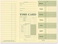 Vista 2 de NextDayLabels - Tarjeta de tiempo semanal de asistencia de empleados, fabricada en los Estados Unidos (paquete de 50)