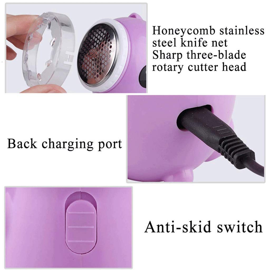 Tela máquina de Afeitar y removedor de la Pelusa, Jersey eléctrico Recargable de la Pelusa de la Pelusa Ropa removedor, Lint Bolas, Pastillas, Bobbles, Sofá, Cortina(Blue,White)