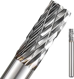 Carbide Burr Set 1/4 Shank w/Big Beech Holder Die Grinder Bits Drill Bits Grinding Bits for Metal Rotary Tool Attachment Accessories Rasp Weld Wood Stone for Milwaukee Dewalt (FO-6)