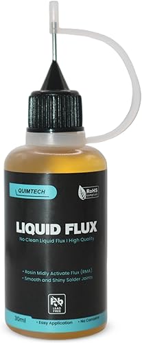 Gotero de flujo de soldadura líquida (1.0 fl oz/1 oz.) I RMA Flujo de soldadura líquida I Flujo de soldadura I Soldadura eléctrica I Sin flujo de