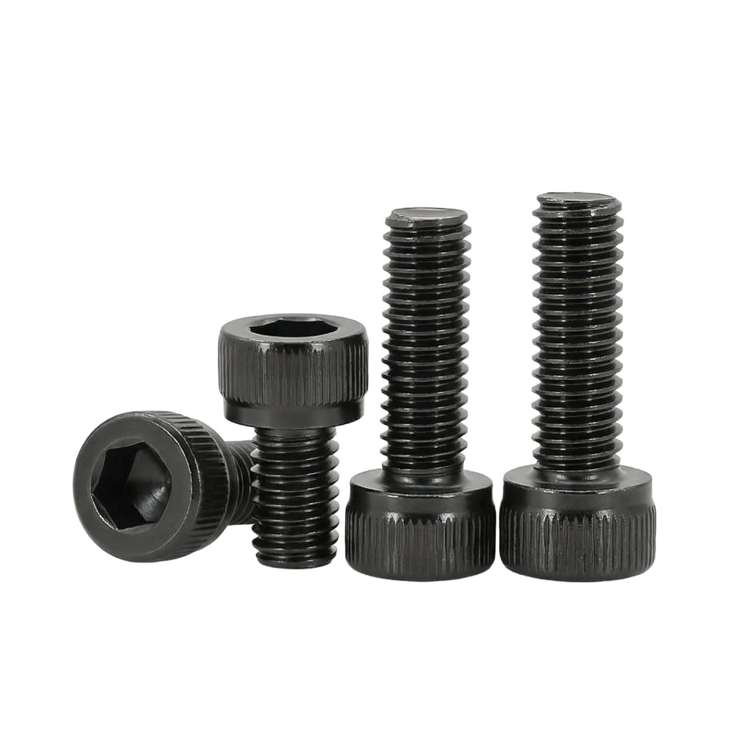 M3 x 12mm(50 Pack) Hex Socket Head Cap Screws Bolts, Black Oxide 304 Stainless Steel 18-8, Hex Drive, Bright Finish Fully Machine Thread — Amazon image 2
