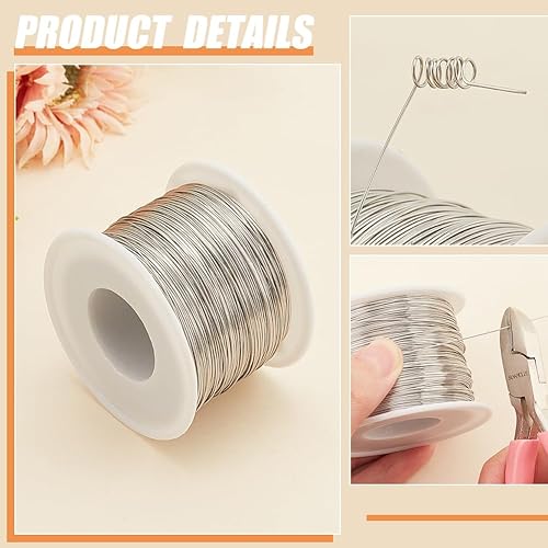 Miniatura 10 de BENECREAT Alambre de cuentas de cola de tigre de 300 pies, 0.018 pulgadas0.018in, alambre de cuerda de 7 hebras para hacer collares y pulseras