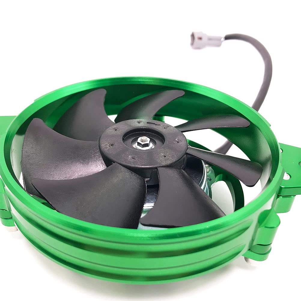 Universal Electrical Radiator Cooling with Bracket Cover Shell Frame 4" for Dirt Pit Bike Motorcycle ATV Quad Motocross (Green Set)