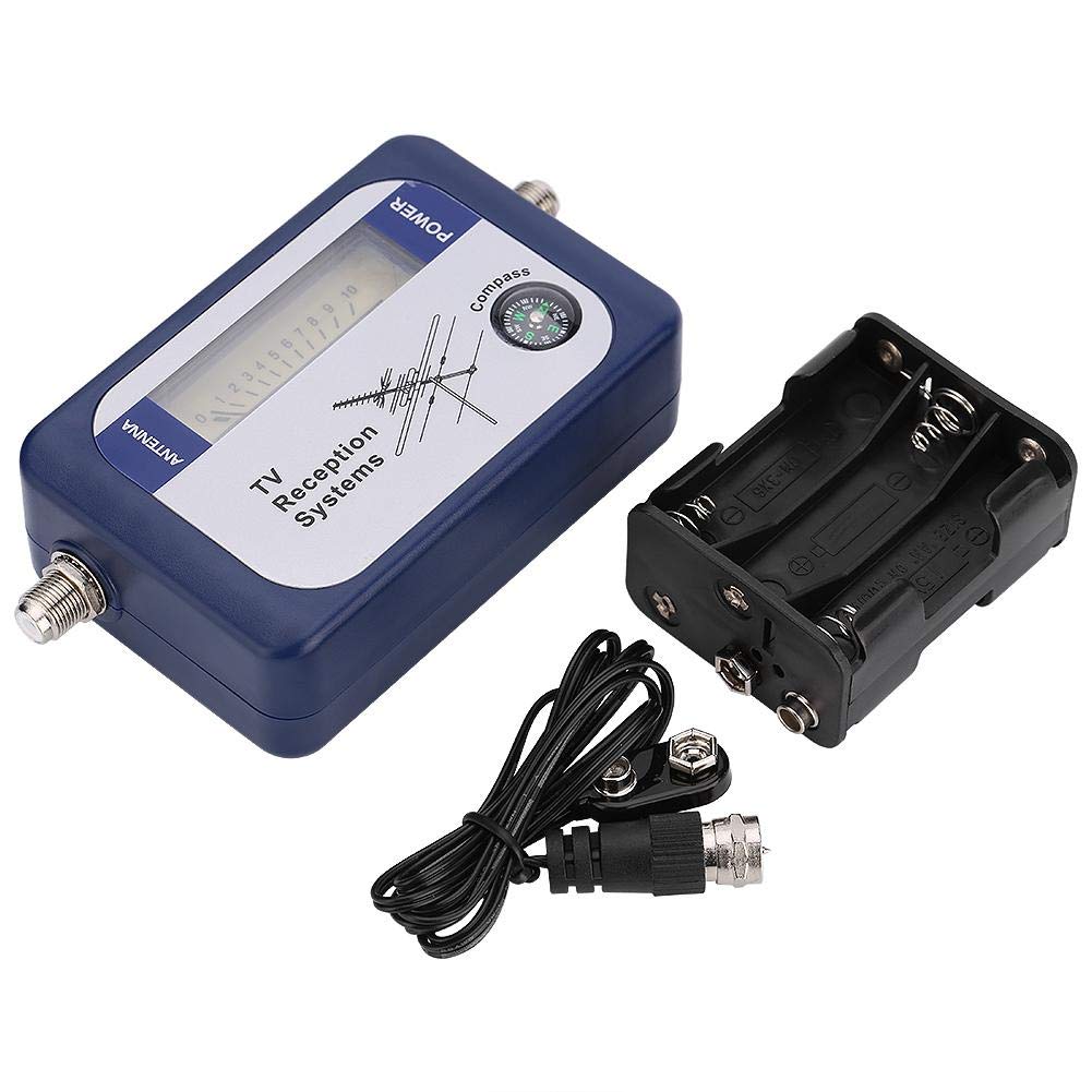 Socobeta Buscador de señal de TV de 170-862MHz Buscador de señal de Antena Mini Buscador de Intensidad de señal DVB-T Buscador de Antena de TV HD con función de retroiluminación