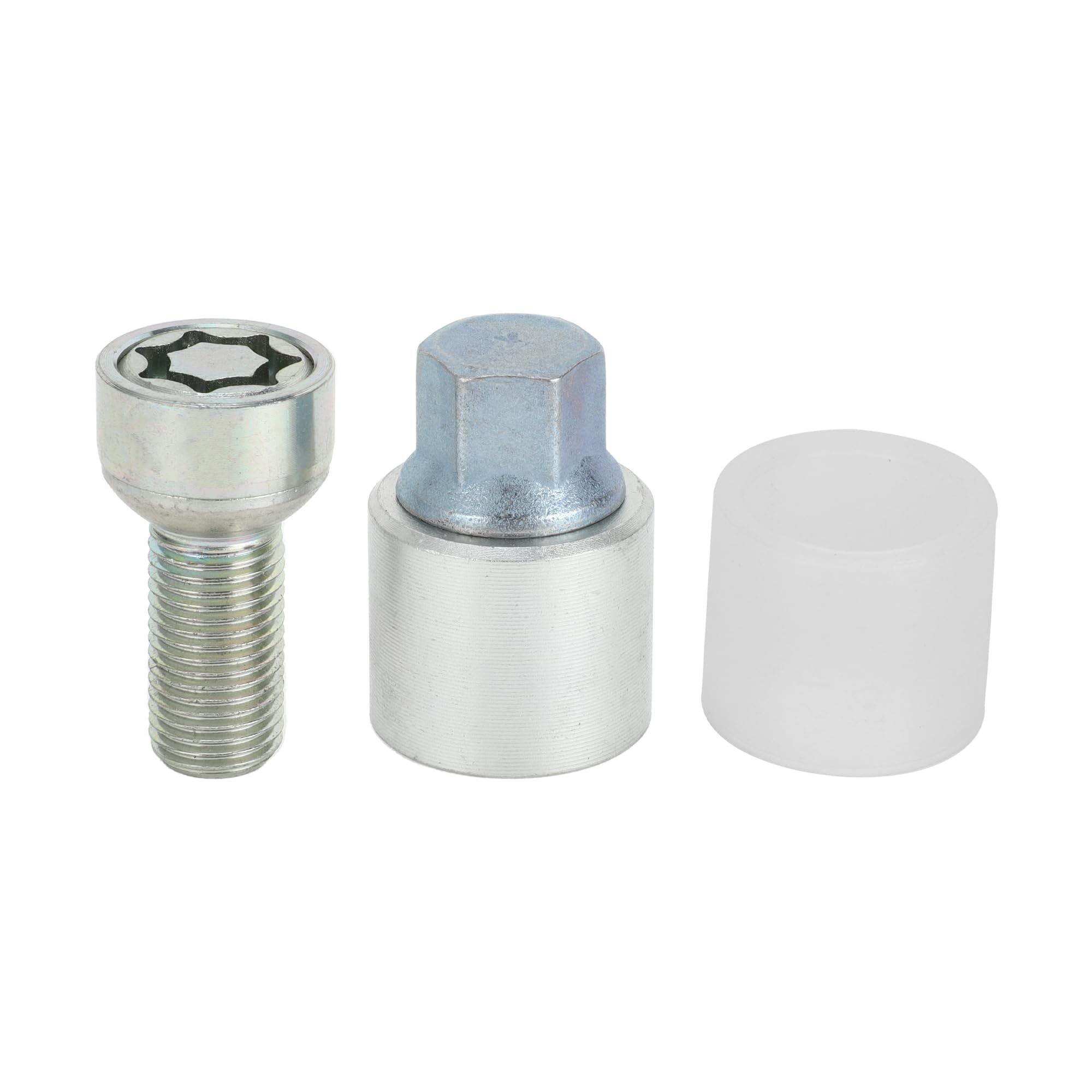 Kit De Boulons De Verrouillage De Roue Pour Audi A4L 1 Ensemble | Type X, Argent, Acier, Hauteur 42.5mm, Diam. Ext. 29mm, Diam. Int. 24mm, Pour Audi A5 A6L Q2L Q3 Q5 Q7 A8
