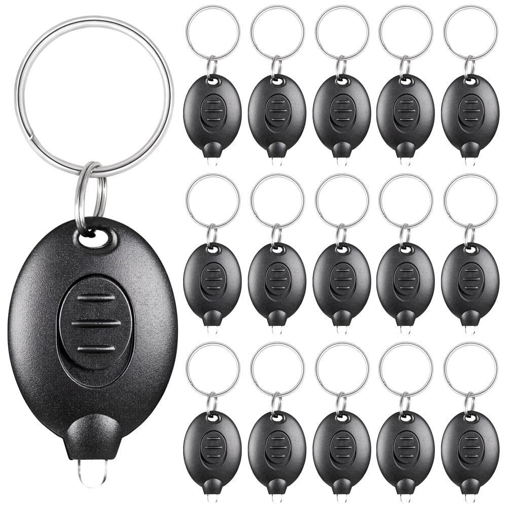 16 Pack Ultra Bright Mini LED Keychain Flashlight, Small Key Ring Flashlight, Portable LED Keychain Light