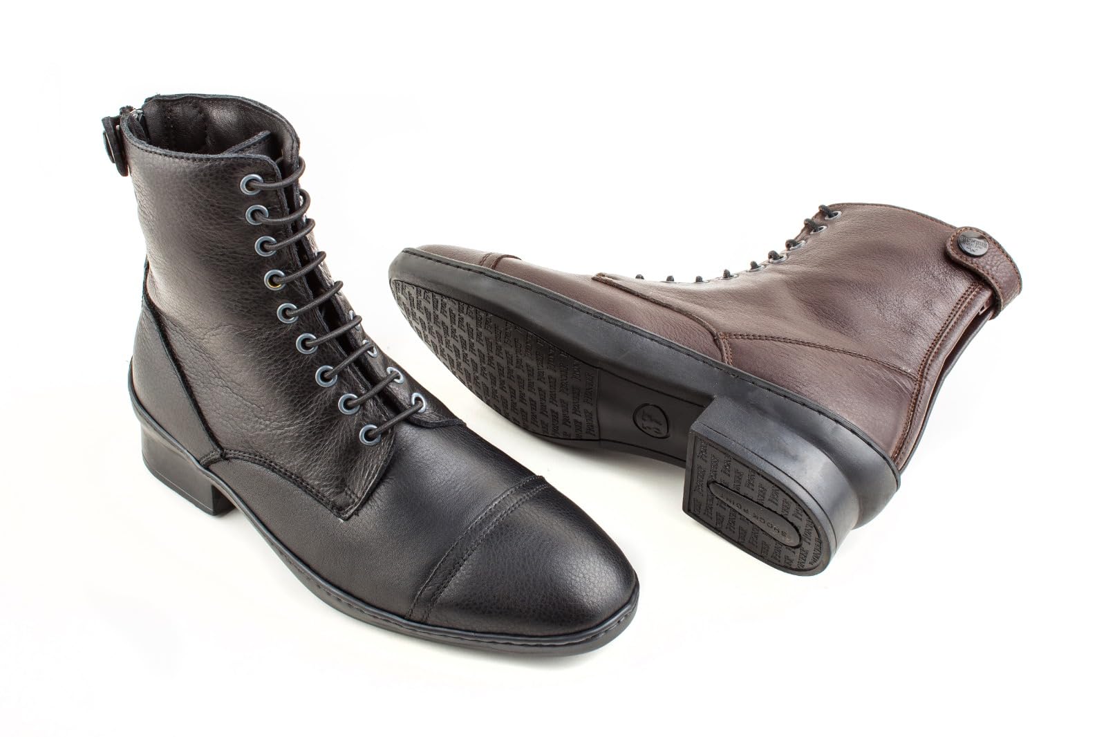 PIONEER Stiefeletten Diana - Reitstiefel für Damen und Herren - Aus Leder, mit Reißverschluss und Schnürung