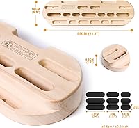 Vista 2 de POWER GUIDANCE Rock Climbing Hangboard Wooden Hand Grip Strengthener Forearm Exerciser for Climbers Athletes