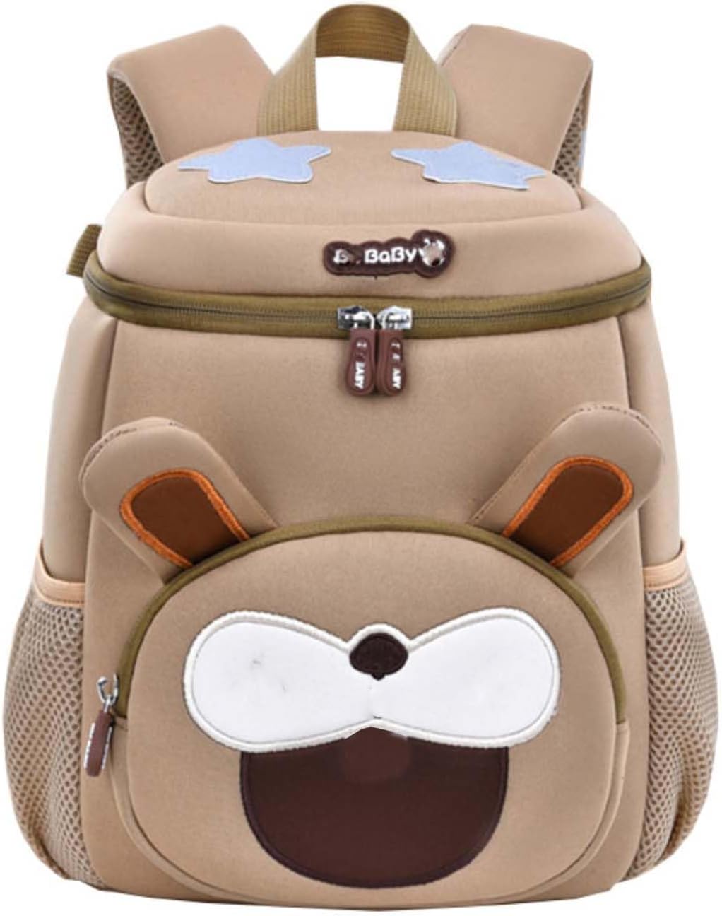 Kid Toddler Unisex Brown Cartoon 3D Animal Backpack Child School Book Bag (M Size)