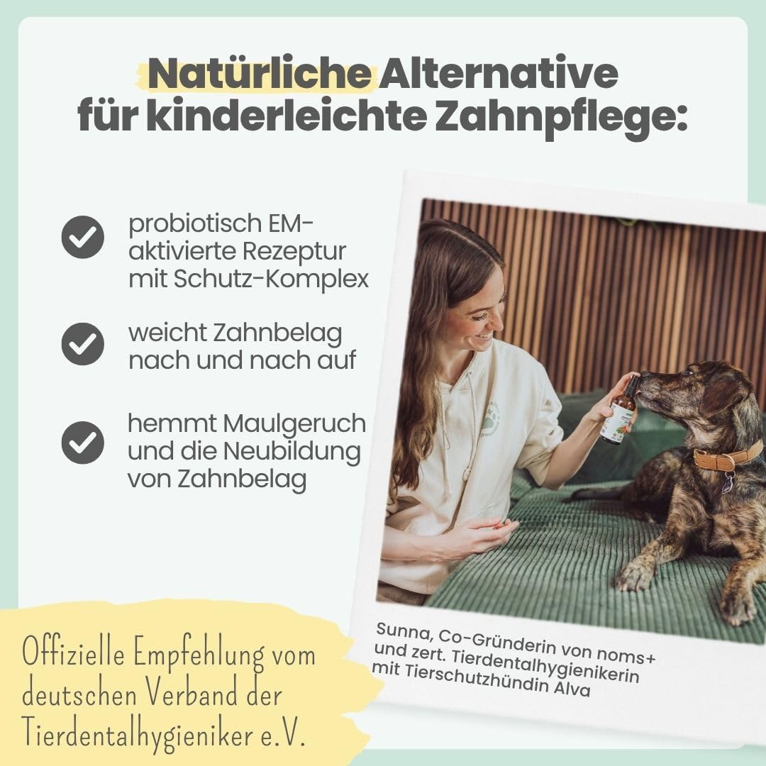 noms+ TESTURTEIL MOLTO BUONO 01/25 Spray dentale per cani e gatti magazzino annuale, spray rimuove la placca dentale 100% naturale, contro tartaro, alitosi, placca per la pulizia dei denti e rimozione