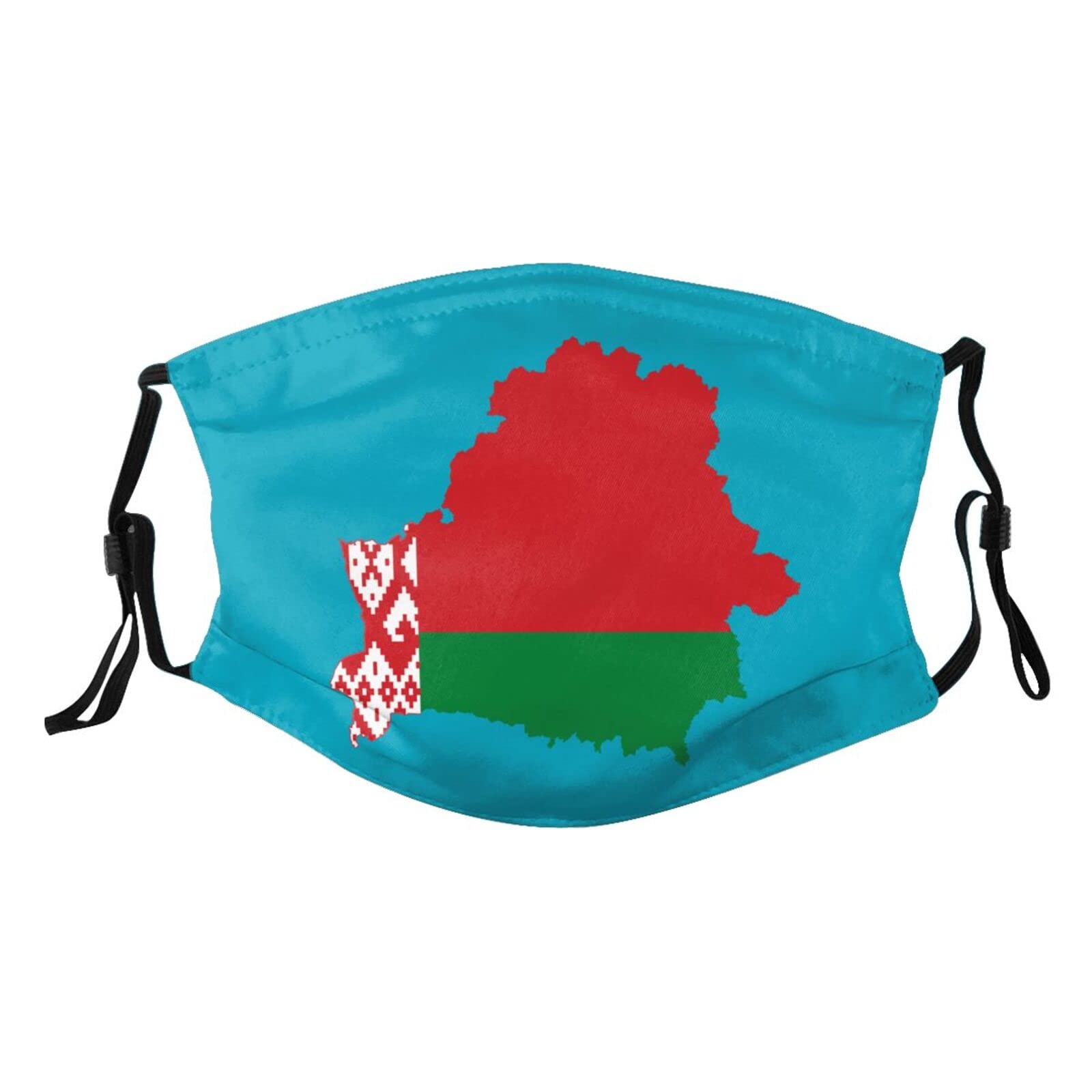 Flag Map of Belarus Mask Protect Respiratory System Breathe with Peace of Mind Black